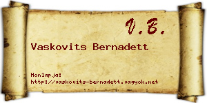 Vaskovits Bernadett névjegykártya